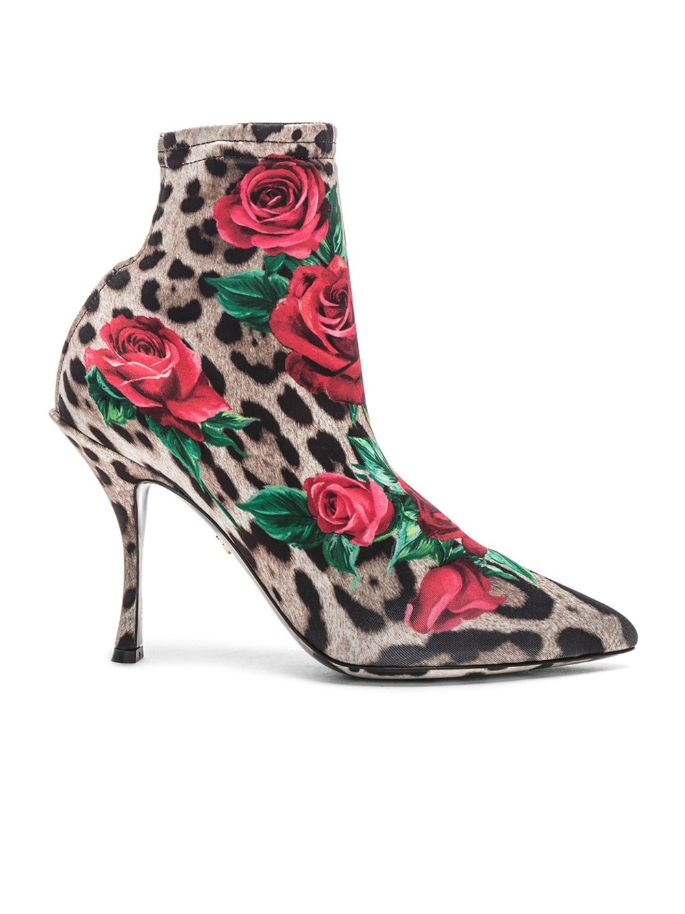 DOLCE & GABBANA Leo Rose Print Sock Booties